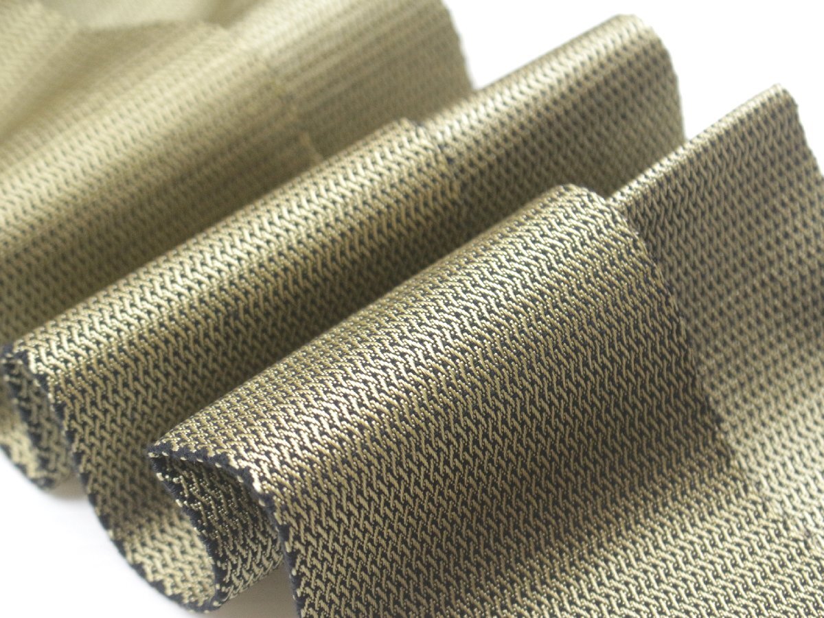 ■未使用■ 紳士物 正絹角帯 幾何学文様 e-3028_画像1