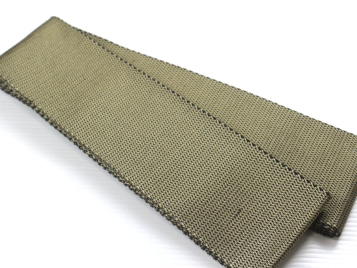 ■未使用■ 紳士物 正絹角帯 幾何学文様 e-3028_画像3