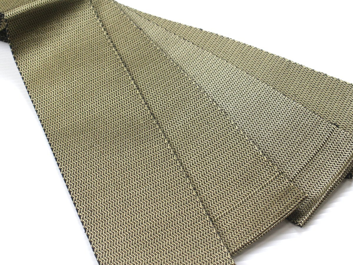 ■未使用■ 紳士物 正絹角帯 幾何学文様 e-3028_画像4