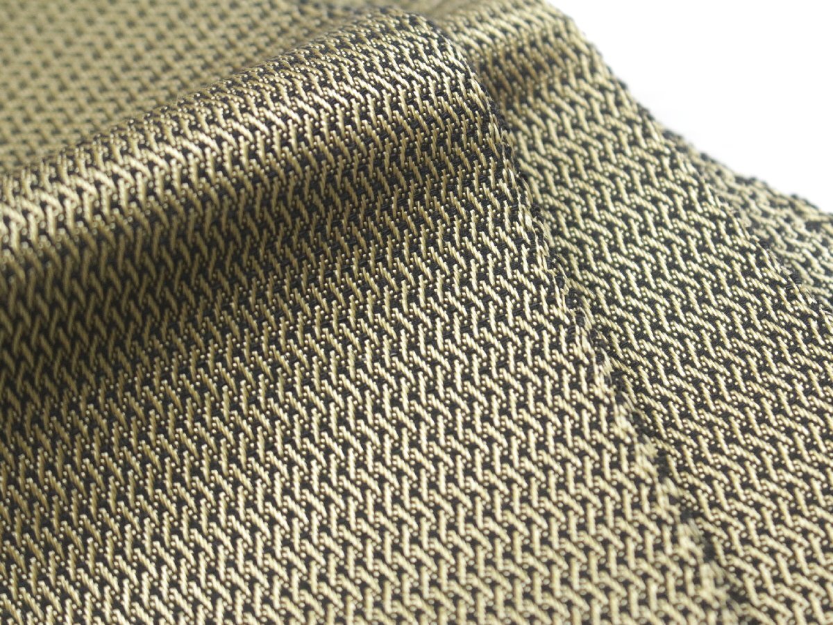 ■未使用■ 紳士物 正絹角帯 幾何学文様 e-3028_画像5