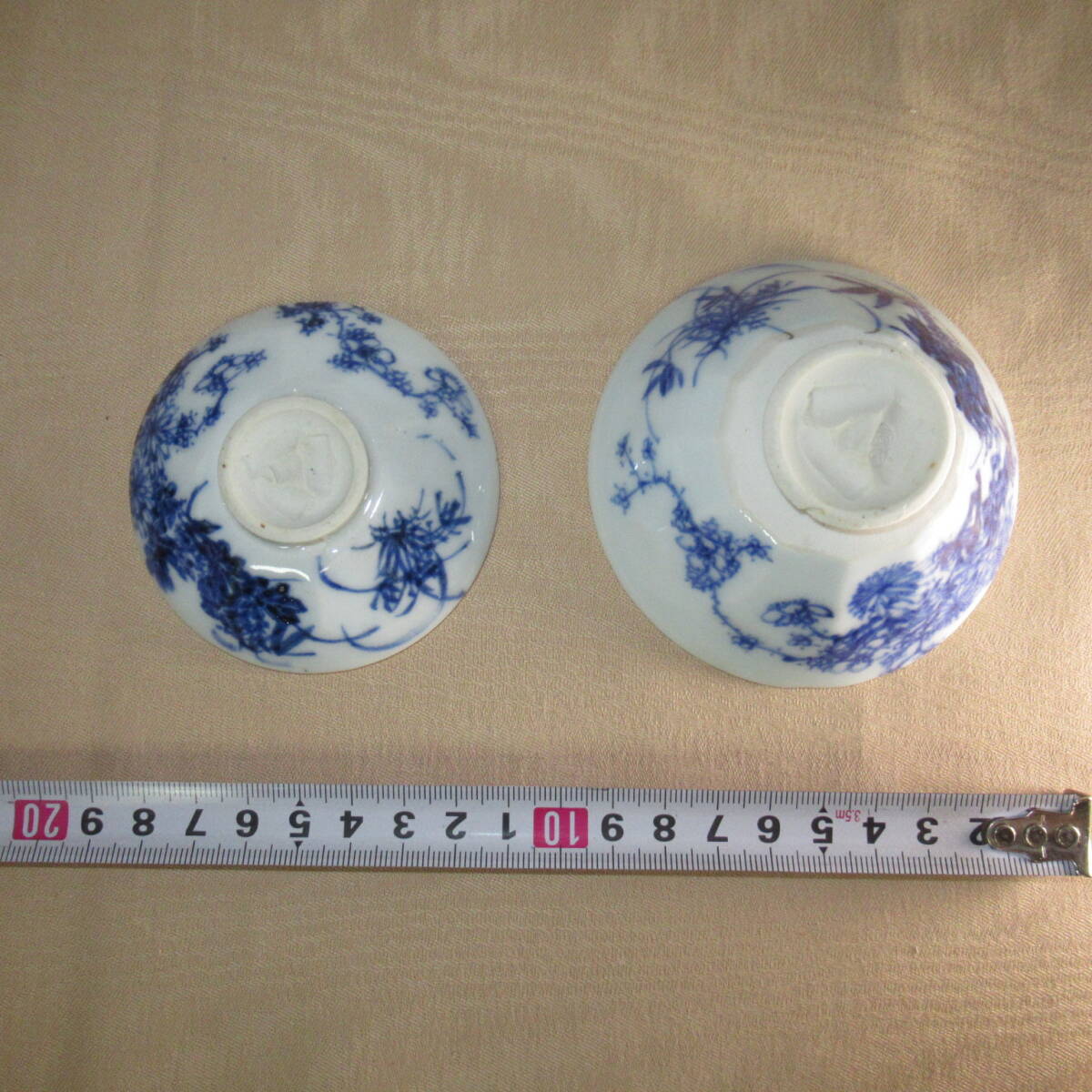 京焼　蓋つき小鉢5客　箱無/ユーズド　経年品_画像3