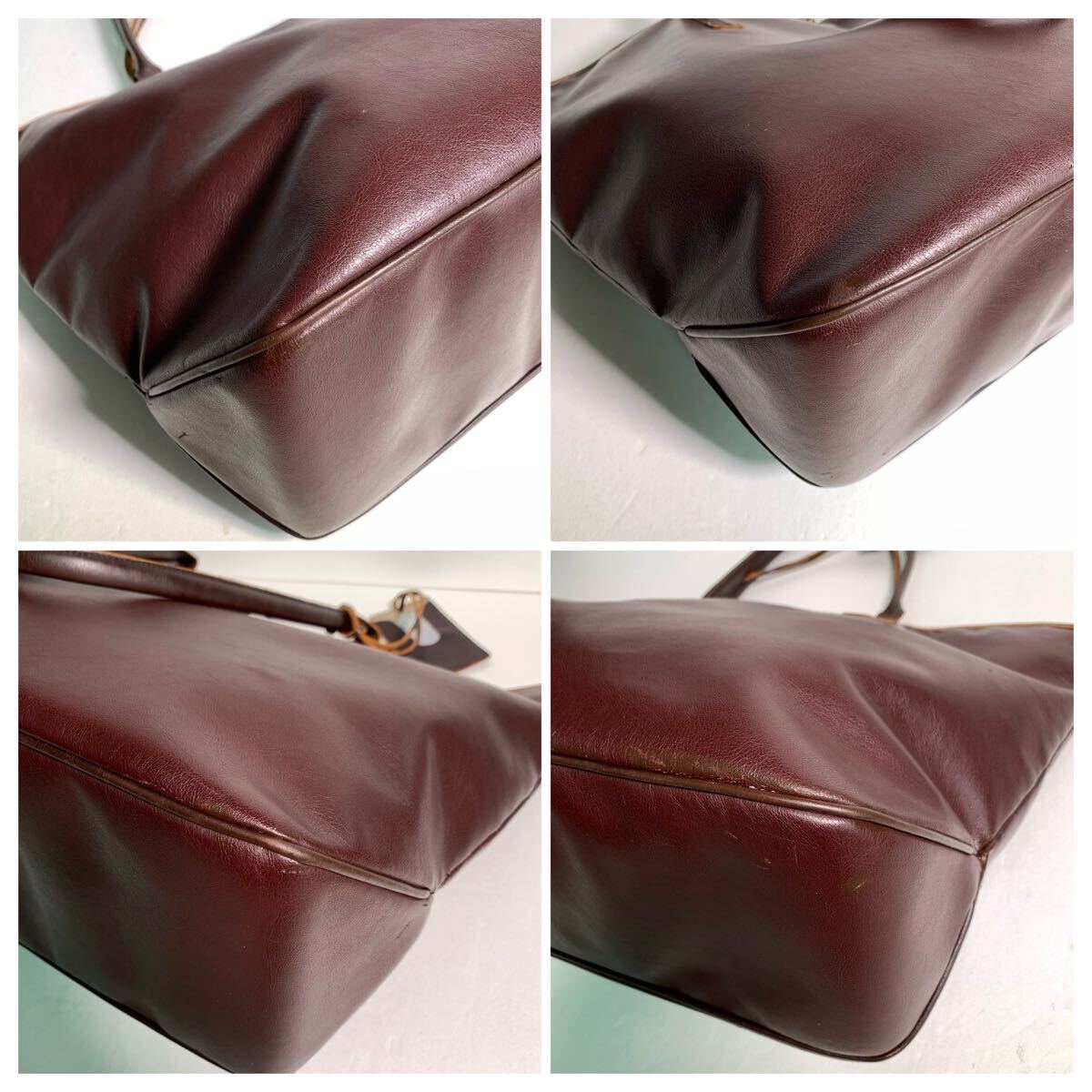 BEAUTY&YOUTH 本革 レザー トートバッグ ビジネストート ブラウン 肩掛け A4収納_画像8