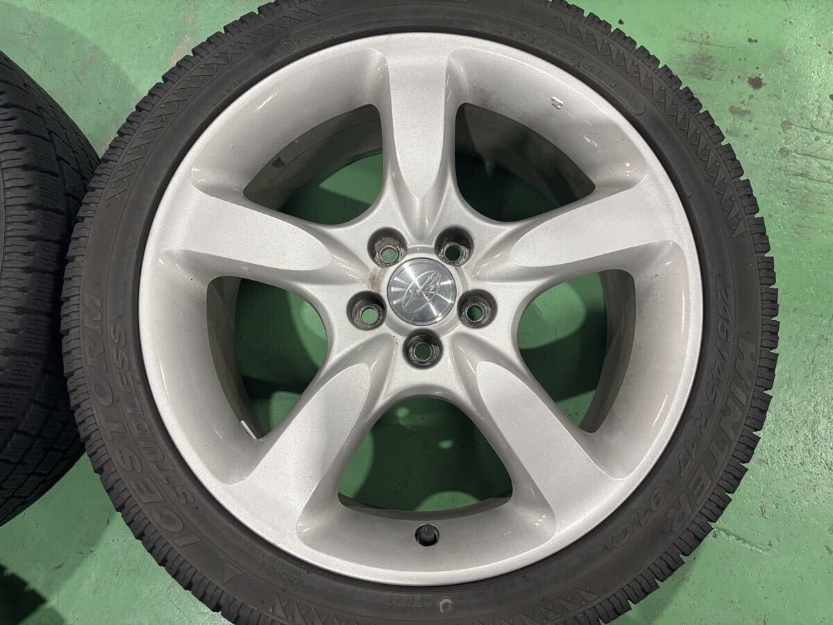 スバル レガシィ BP5 BL5 純正アルミホイール 17インチ 7J+55 4x100 4本セット インプレッサ等にも 中古 _画像5