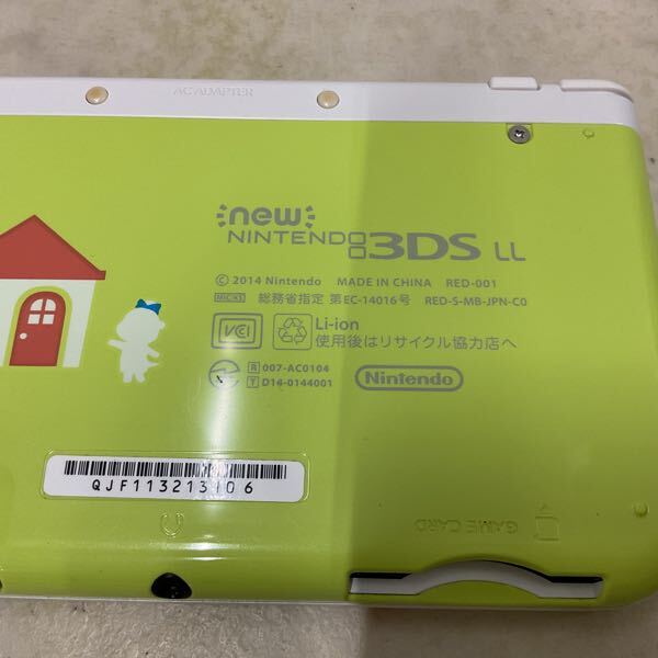 1 иен ~ подтверждение рабочего состояния / первый период . settled без коробки New Nintendo 3DS LL RED-001 Animal Crossing happy Home designer specification AC адаптор 
