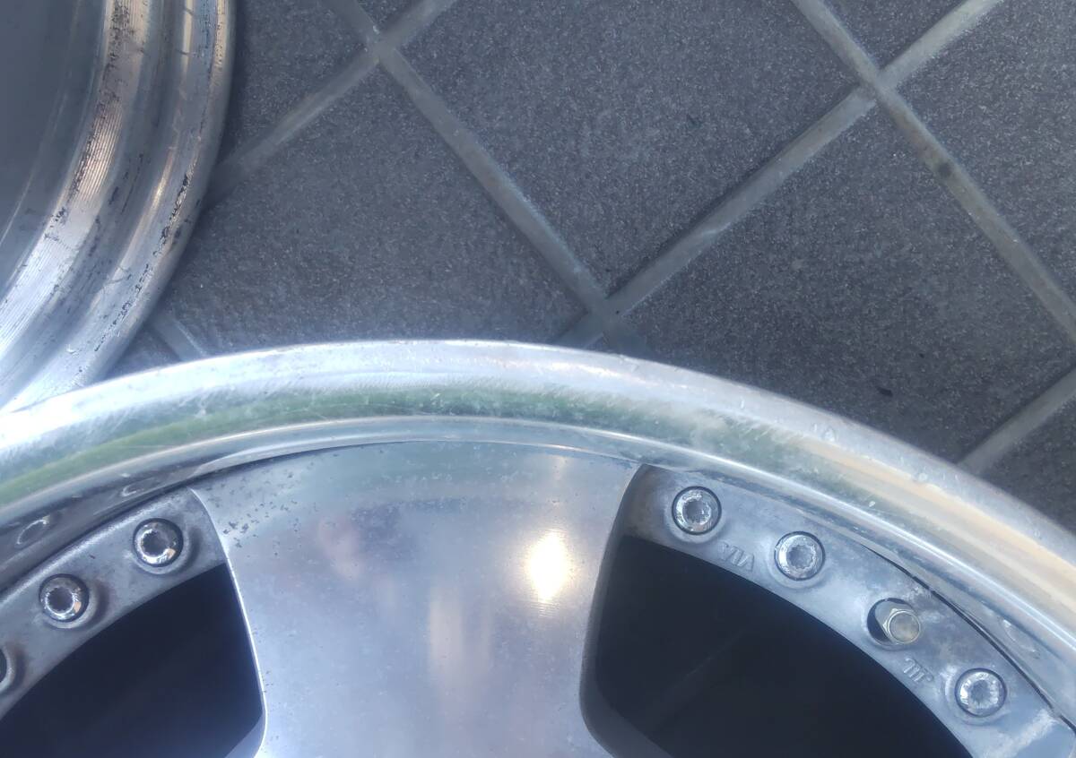 18インチ work ユーロライン 114.3 4穴 5穴 マルチ 8.5jj+20 2本 ワーク EUROLINE 塗装剥離_画像5