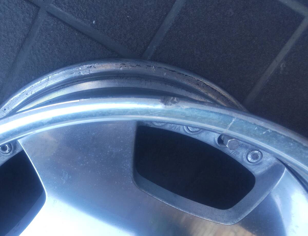 18インチ work ユーロライン 114.3 4穴 5穴 マルチ 8.5jj+20 2本 ワーク EUROLINE 塗装剥離_画像8