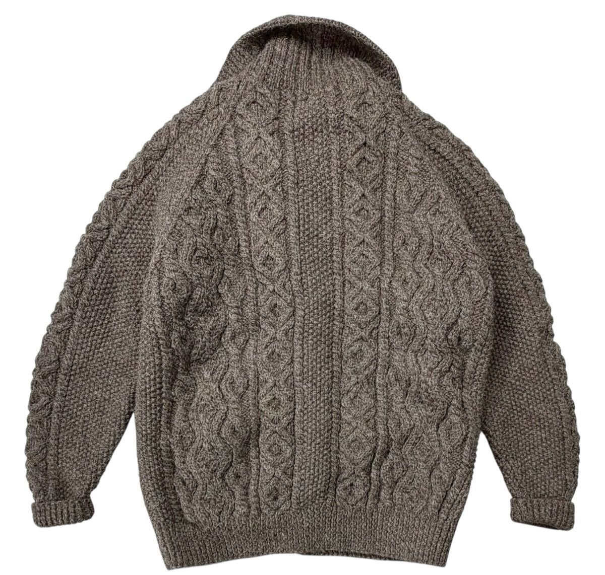 スコットランド製 INVERALLAN インバーアラン 3A ウール カーディガン グレー Mくらい_画像2