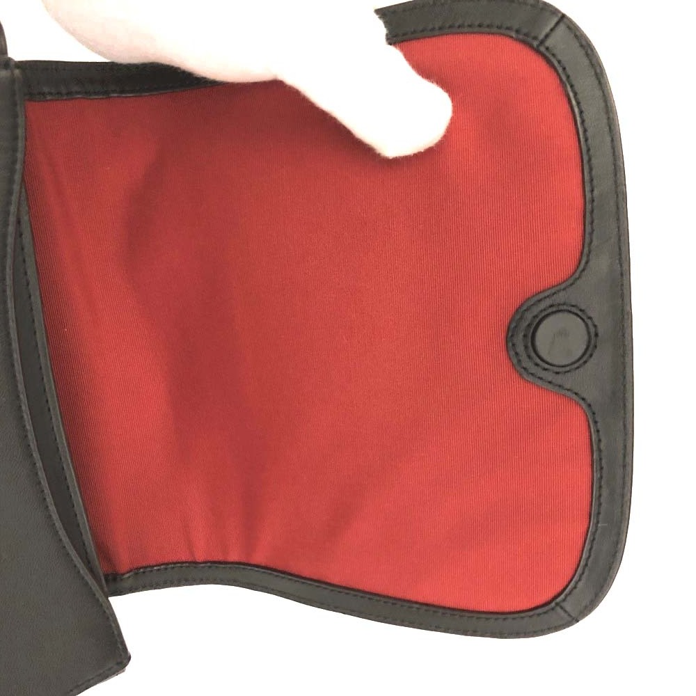 1円 極美品 COACH コーチ C4059 ホースアンドキャリッジ PVCレザー ショルダーバッグ　ブラック　/ZX2248_画像8