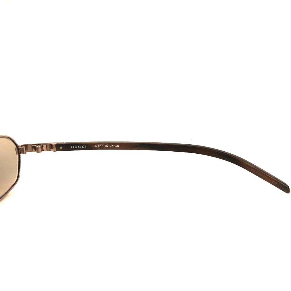 1円 極美品 GUCCI グッチ GG-9581J チタン製 Gロゴ カラーレンズ 眼鏡 メガネ アイウェア ピンク ブラウン /JP1602_画像4