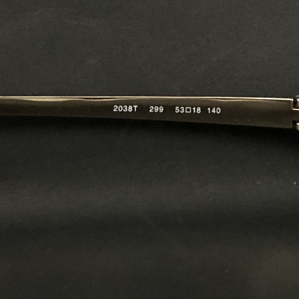 1円 極美品 BVLGARI ブルガリ 2038T ハーフリム 眼鏡 メガネ 度入り アイウェア　ゴールド　/ZX2264_画像7