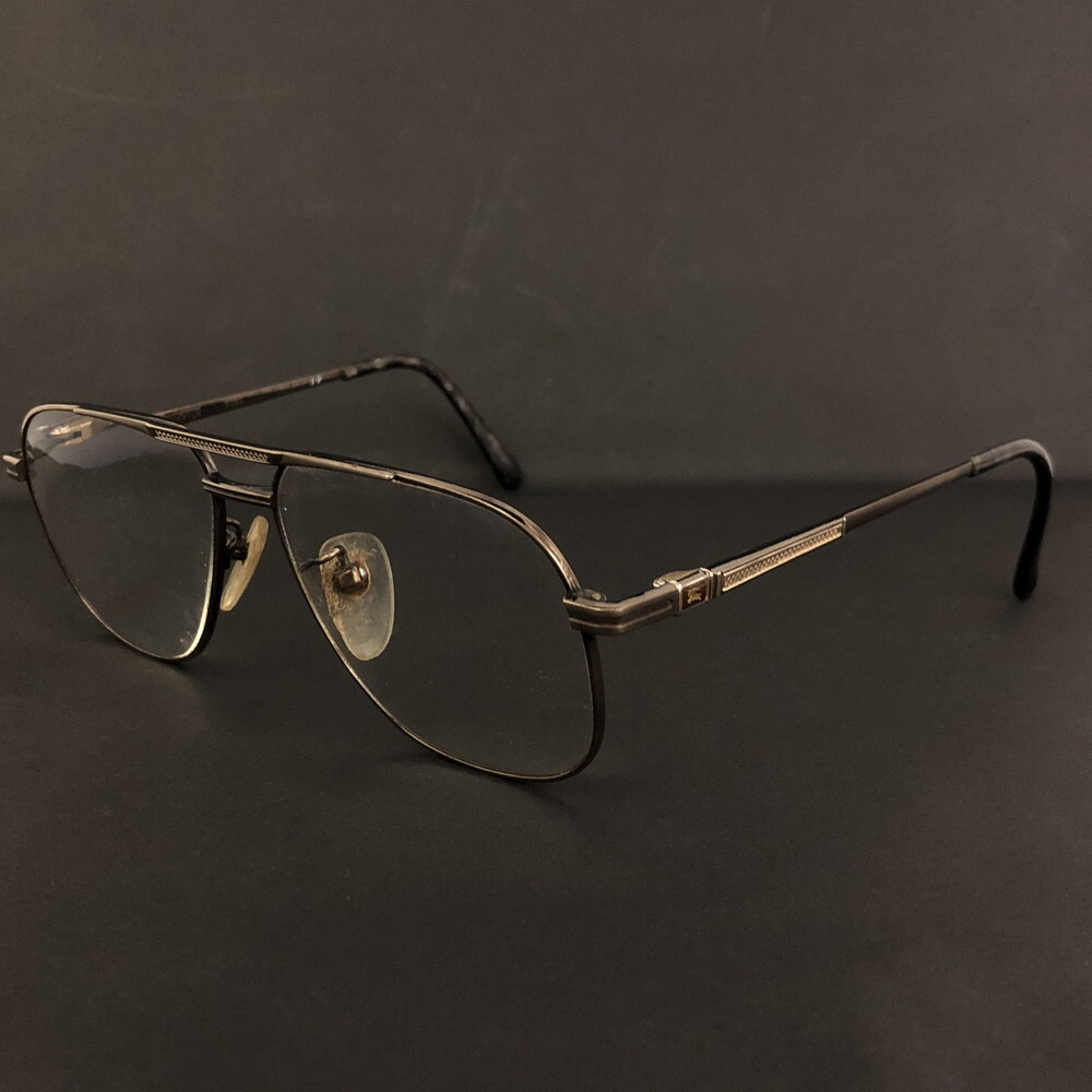 1円 Burberrys バーバリー ロゴ 359S チタン製 ダブルフリッジ 眼鏡 メガネ 度入り アイウェア　ブラウン　/ZX2267_画像1