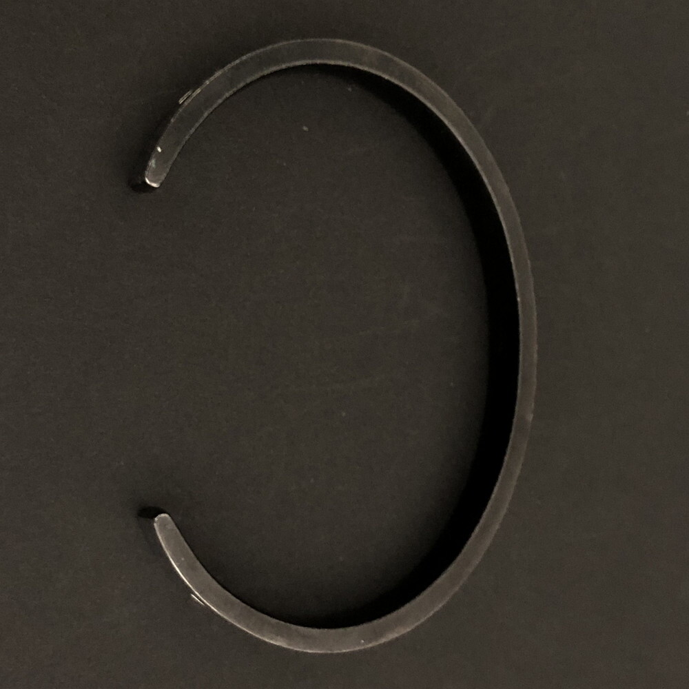 1円 美品 DIESEL ディーゼル ロゴ ステンレススチール バングル ブレスレット 腕輪 シルバー /ZX2279_画像5