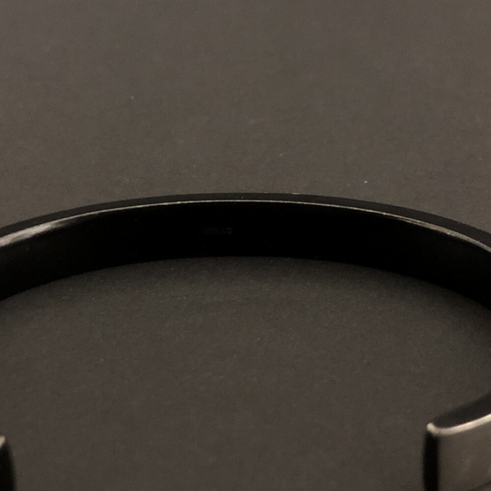 1円 美品 DIESEL ディーゼル ロゴ ステンレススチール バングル ブレスレット 腕輪 シルバー /ZX2279_画像7