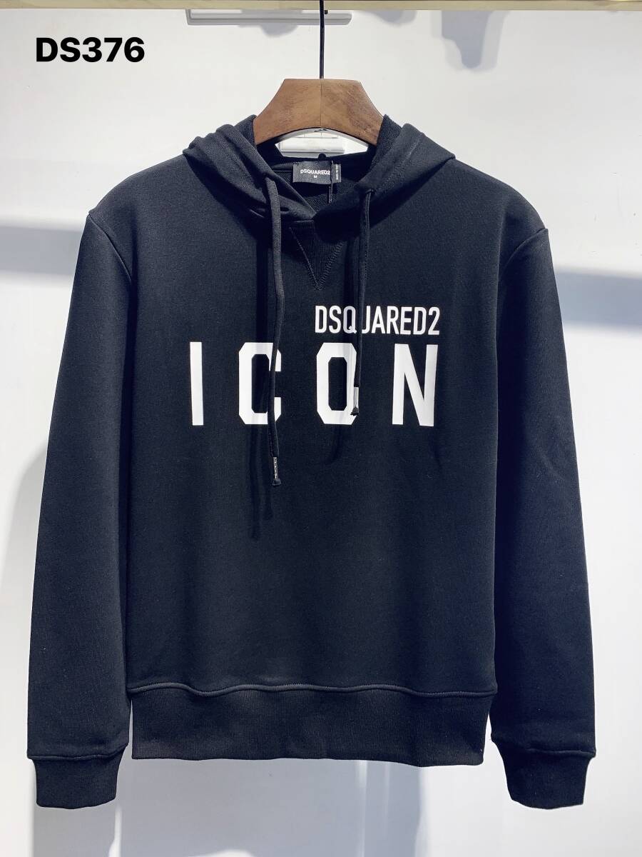 DSQUARED2 ブラック スウェット トレーナー DS376 XXLサイズ 黒_画像1