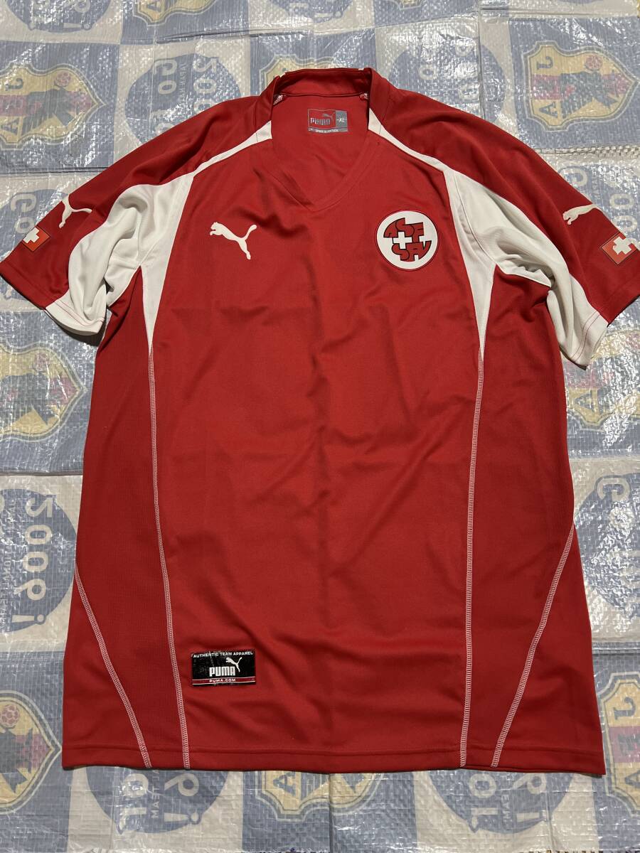 スイス代表 ユニフォーム プーマ PUMA ワールドカップユーロ XLサイズ 90s00sレトロヴィンテージ トップスウェアシャツヨーロッパ_画像1