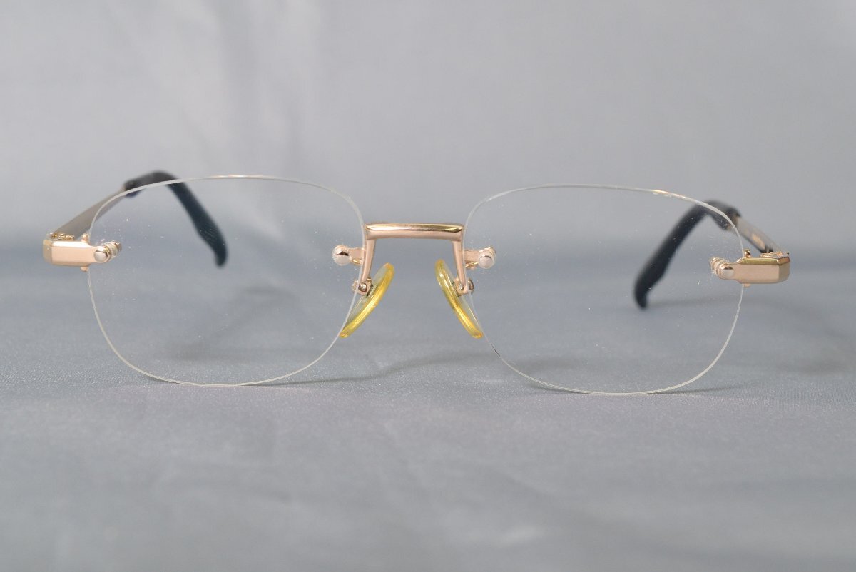 5000-XA00054★Dunhill ダンヒル★リムレス メガネ 眼鏡 ふちなし 度入り PH 928 140 53□17 チタン ゴールド_画像2