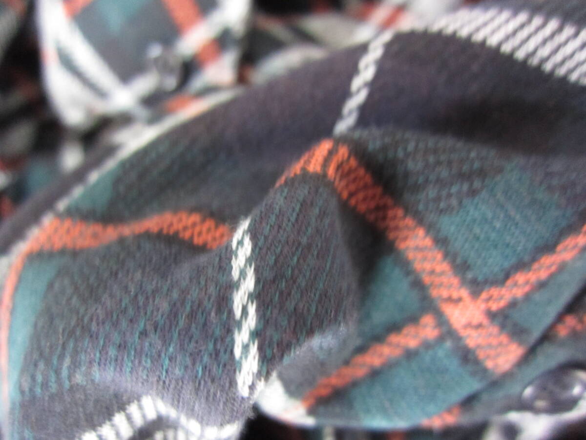 送料無料 Z107 新品 【8L】 ~6L着用可 ブラック チェック 厚地シャツ 大きいサイズ 羽織にも ゆうパケットプラス_画像7