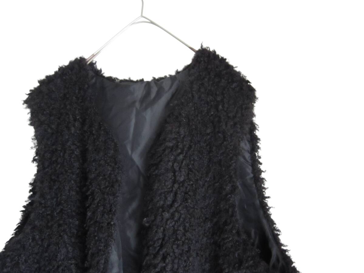 送料無料　1103　新品　【4L】　～5L着用可　ブラック　ふわもこ　ノースリー　ジャケット　大きいサイズ　レターパックプラス_画像3