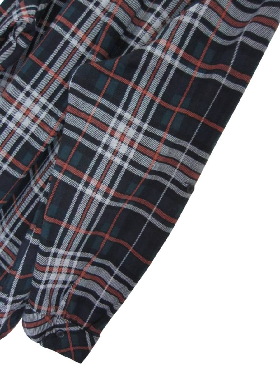 送料無料 Z107 新品 【8L】 ~6L着用可 ブラック チェック 厚地シャツ 大きいサイズ 羽織にも ゆうパケットプラス_画像6