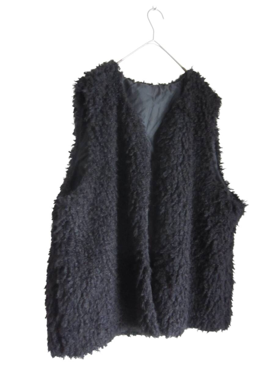 送料無料　1103　新品　【4L】　～5L着用可　ブラック　ふわもこ　ノースリー　ジャケット　大きいサイズ　レターパックプラス_画像2