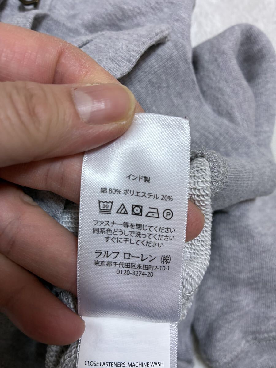 ラルフローレン ジップアップパーカー　サイズ5 115センチ　110 120 アウター　ジャンパー　キッズ　子供服　上着　グレー パーカー_画像6