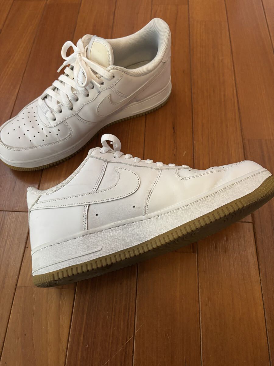 NIKE военно-воздушные силы 1 DJ2739-100 27.5cm AIR FORCE белый спортивные туфли жевательная резинка