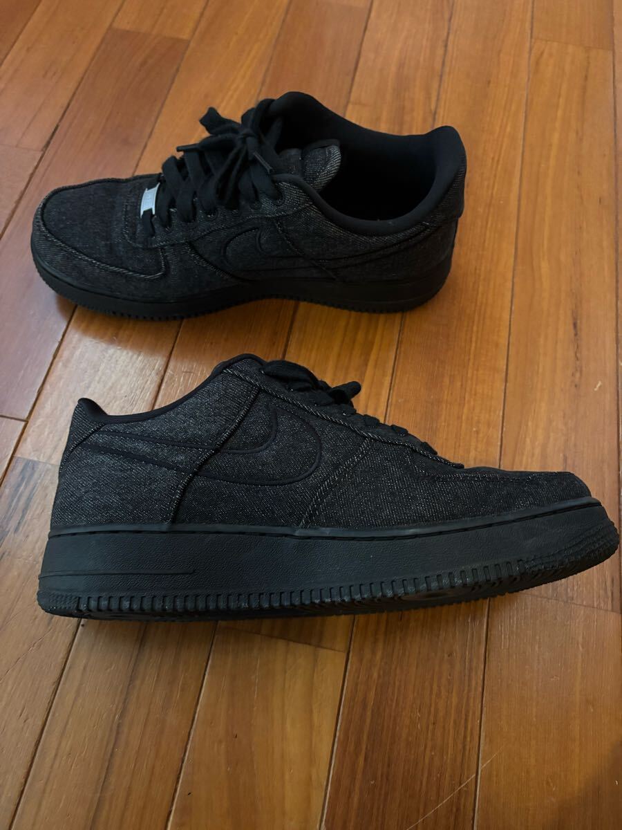 Nike AIR FORCE военно-воздушные силы one 27.5cm спортивные туфли черный Denim IM7809-010