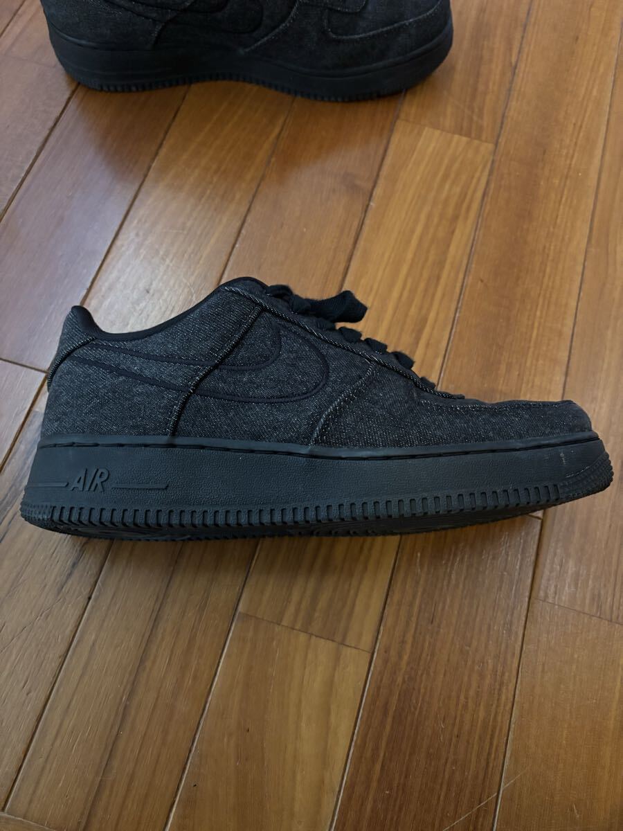 Nike AIR FORCE военно-воздушные силы one 27.5cm спортивные туфли черный Denim IM7809-010