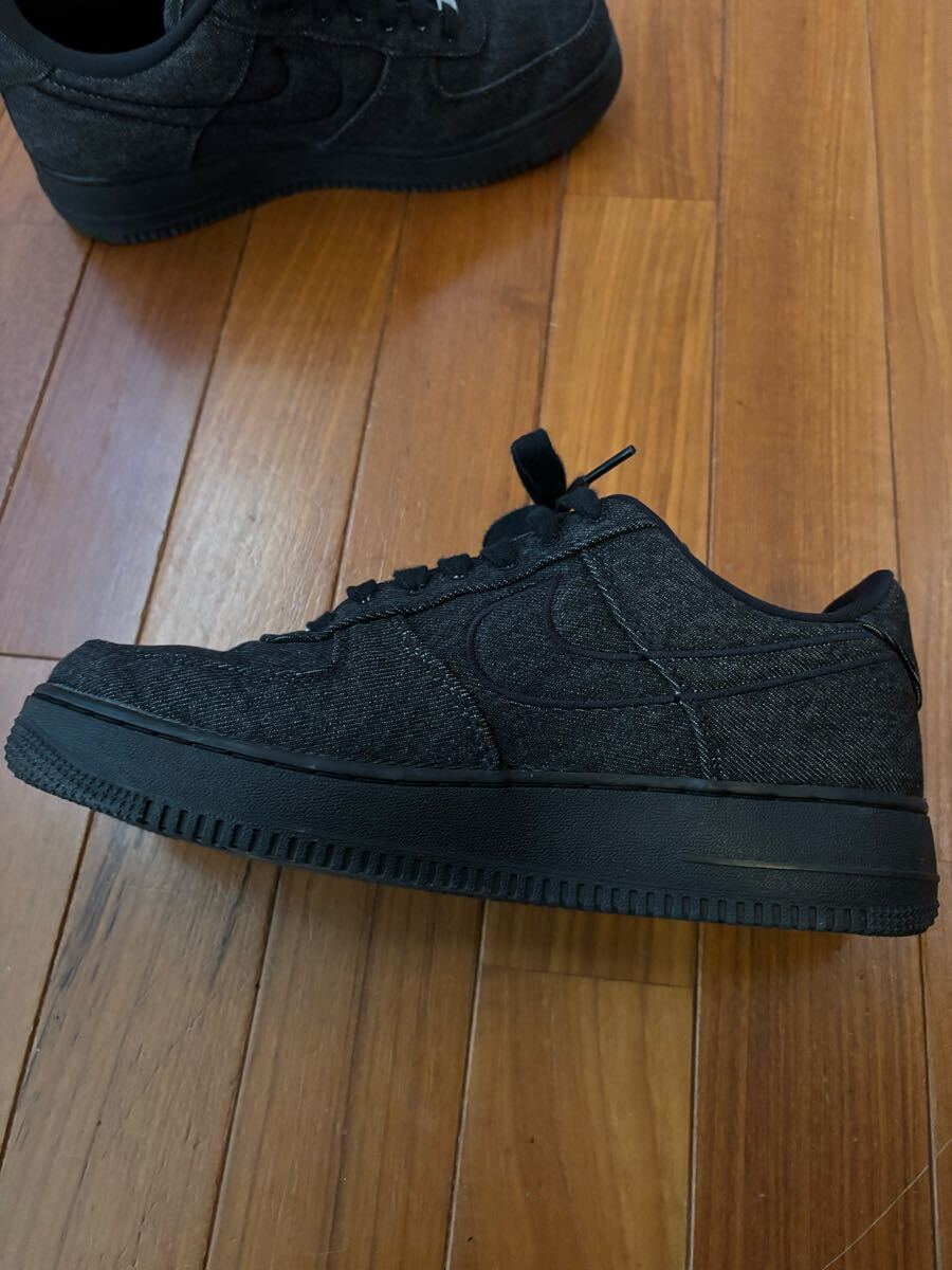 Nike AIR FORCE военно-воздушные силы one 27.5cm спортивные туфли черный Denim IM7809-010