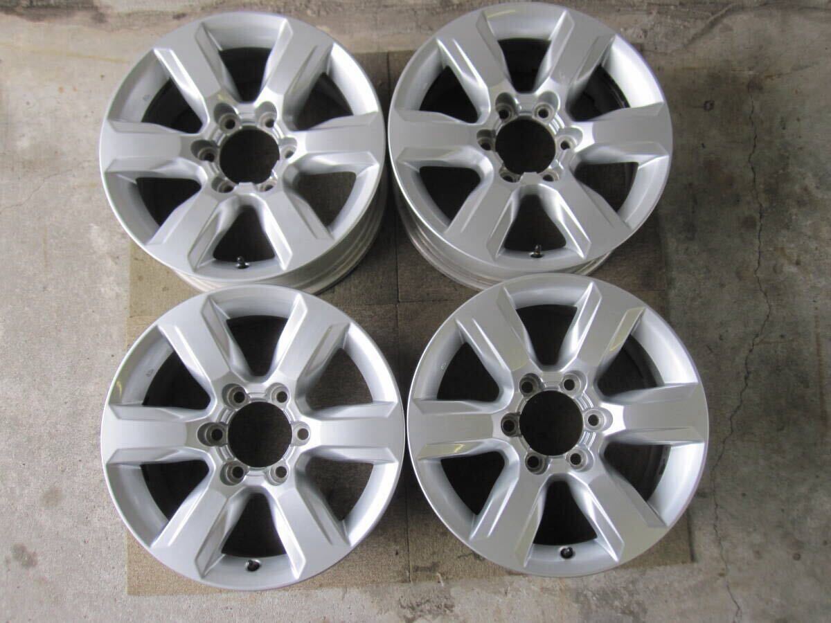 トヨタ 150 プラド 中期 純正 17インチ アルミホイール 7.5J +25 6H 139.7 4本 ランドクルーザー ハイラックス ハイエース 札幌 手渡無料_画像1