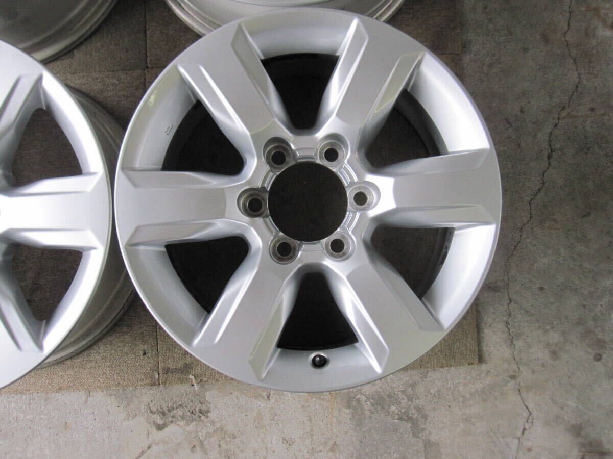 トヨタ 150 プラド 中期 純正 17インチ アルミホイール 7.5J +25 6H 139.7 4本 ランドクルーザー ハイラックス ハイエース 札幌 手渡無料_画像2