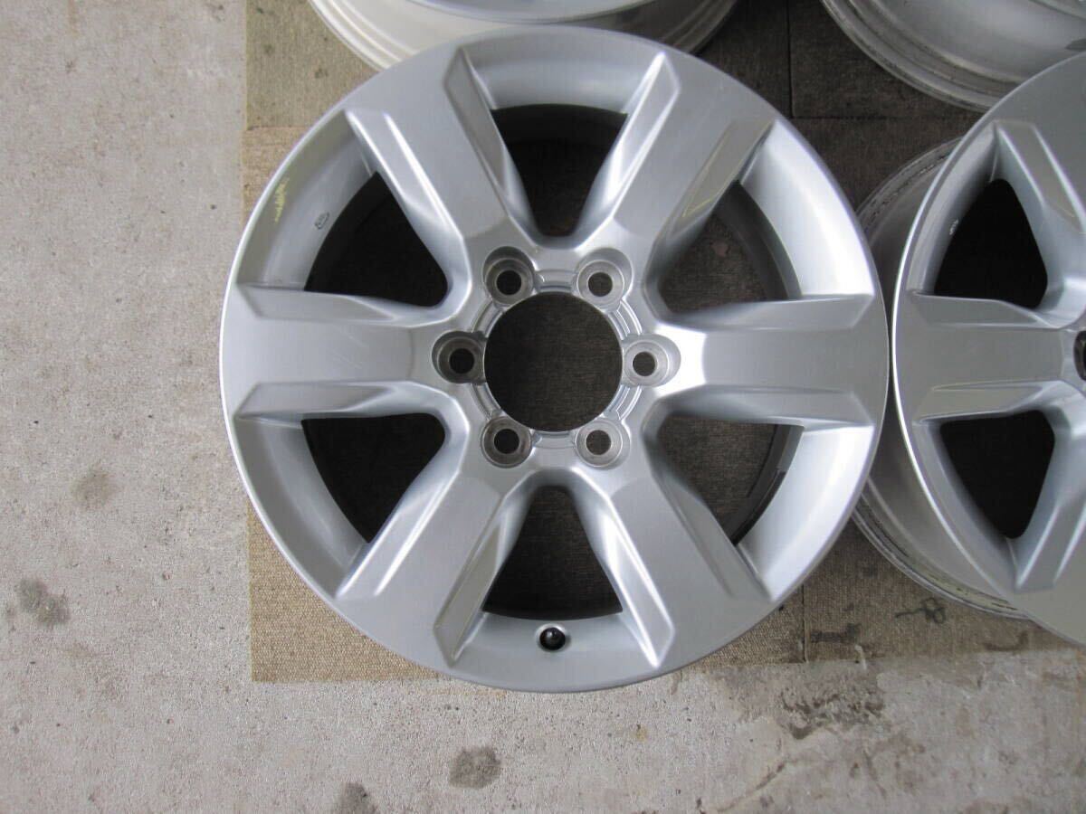 トヨタ 150 プラド 中期 純正 17インチ アルミホイール 7.5J +25 6H 139.7 4本 ランドクルーザー ハイラックス ハイエース 札幌 手渡無料_画像3