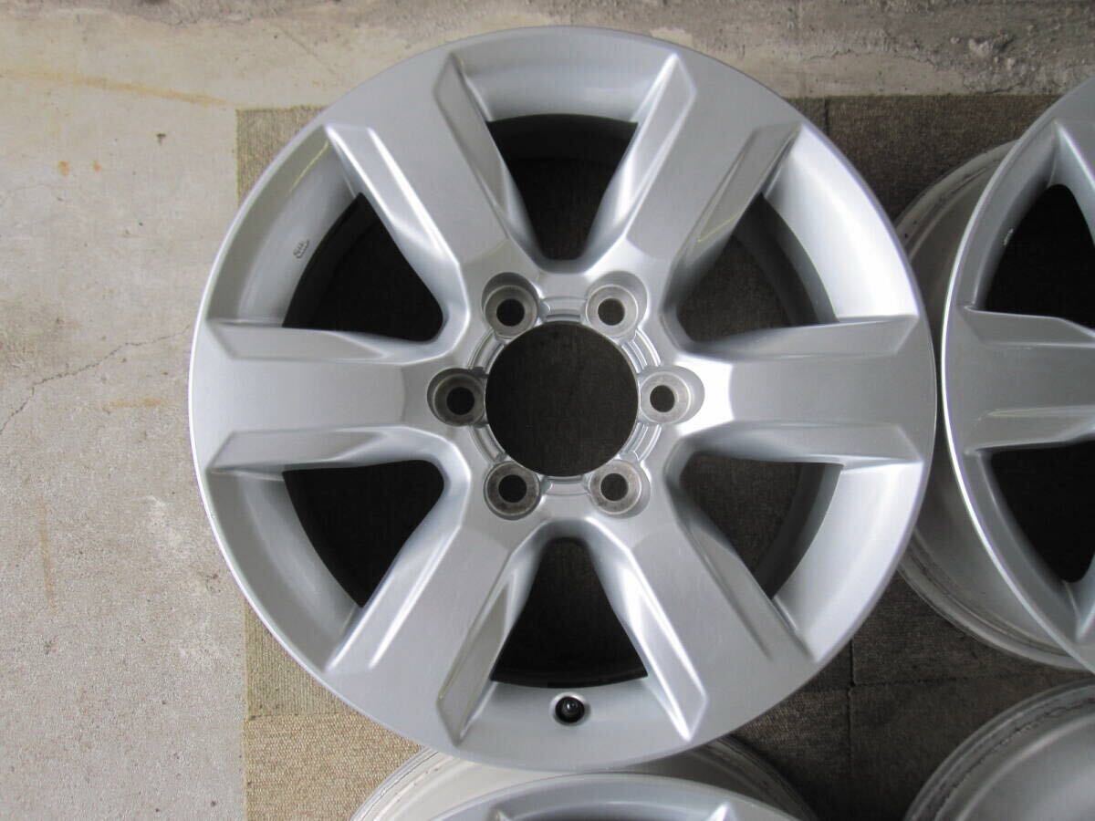 トヨタ 150 プラド 中期 純正 17インチ アルミホイール 7.5J +25 6H 139.7 4本 ランドクルーザー ハイラックス ハイエース 札幌 手渡無料_画像4