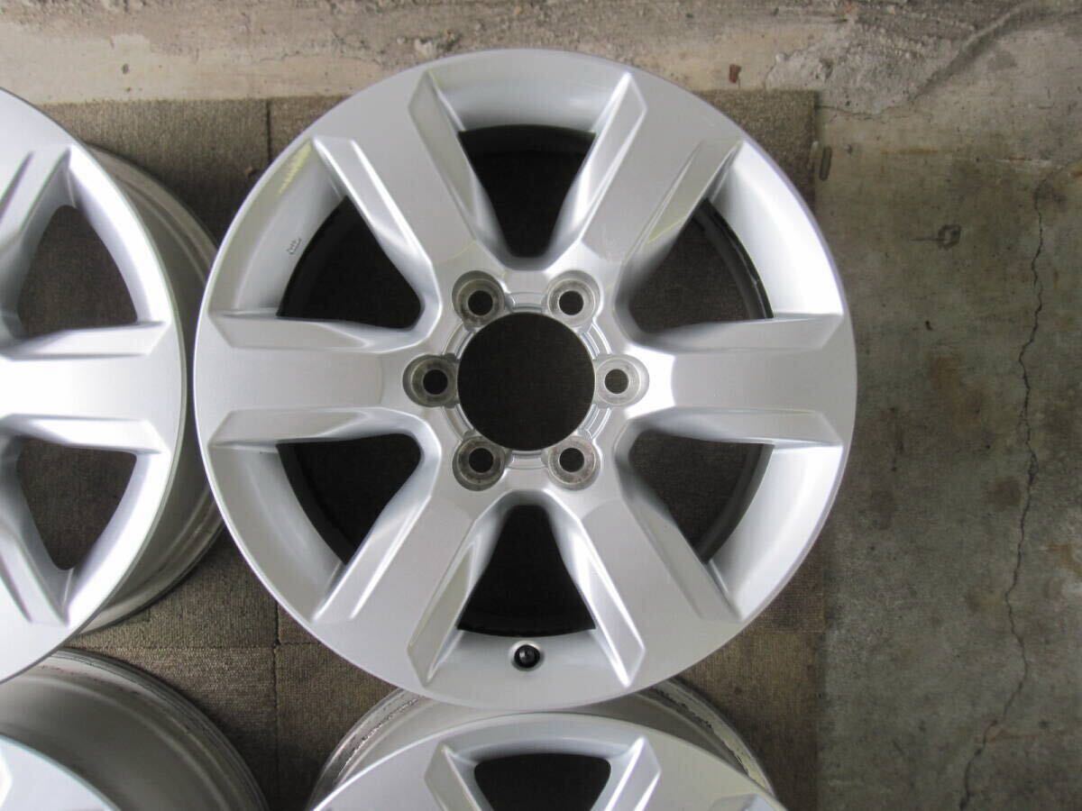 トヨタ 150 プラド 中期 純正 17インチ アルミホイール 7.5J +25 6H 139.7 4本 ランドクルーザー ハイラックス ハイエース 札幌 手渡無料_画像5
