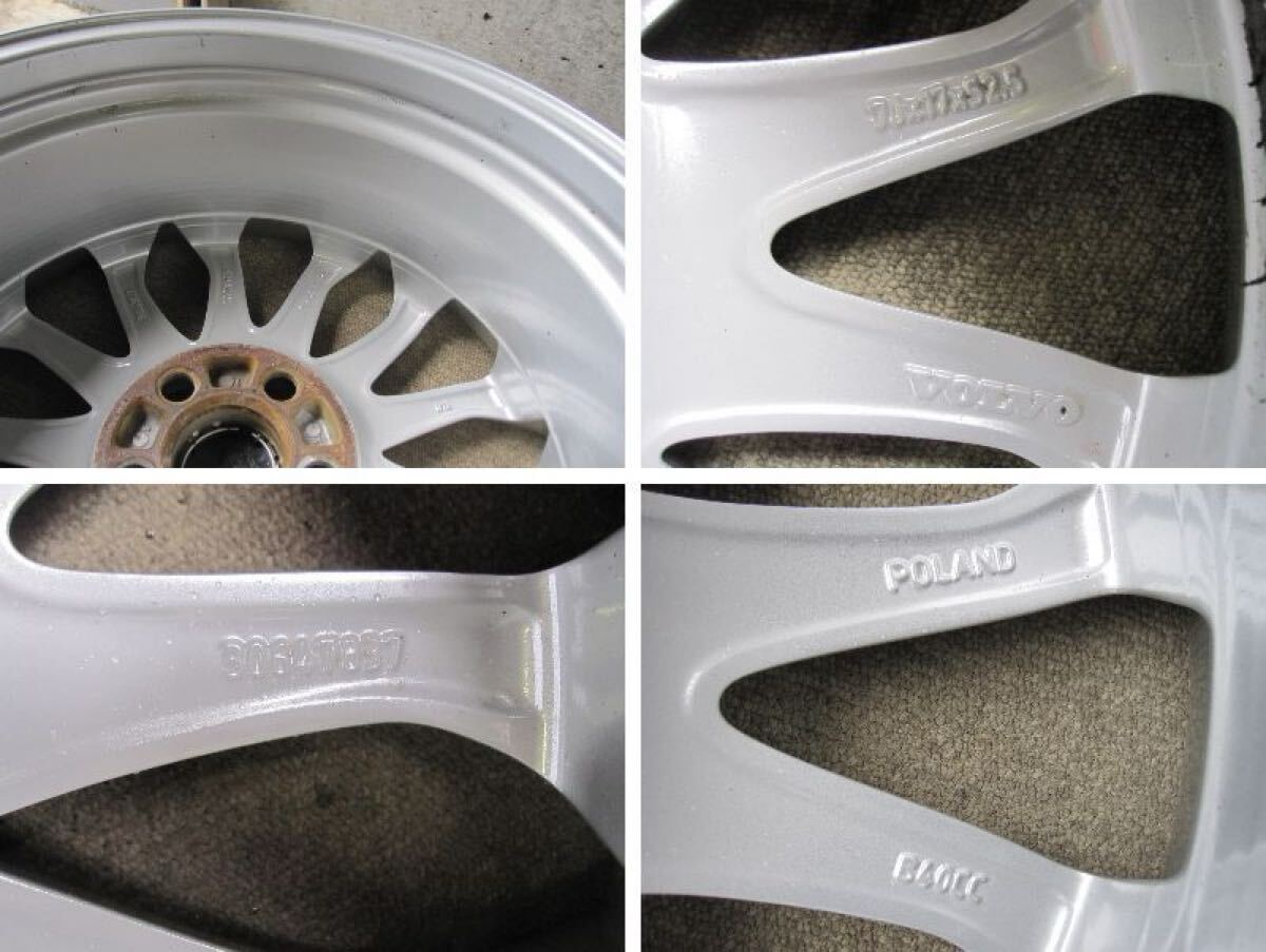 VOLVO ボルボ C30 純正 17インチ アルミホイール 17x7J +52.5 5H 108 ハブ径 63mm 品番 30647837 4本 札幌 手渡無料 _画像9