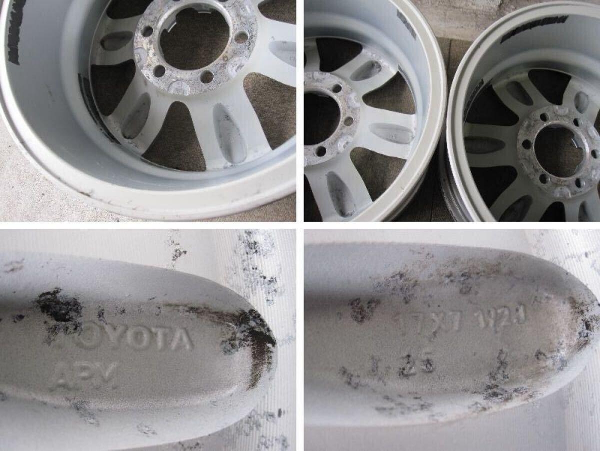 トヨタ 150 プラド 中期 純正 17インチ アルミホイール 7.5J +25 6H 139.7 4本 ランドクルーザー ハイラックス ハイエース 札幌 手渡無料_画像8