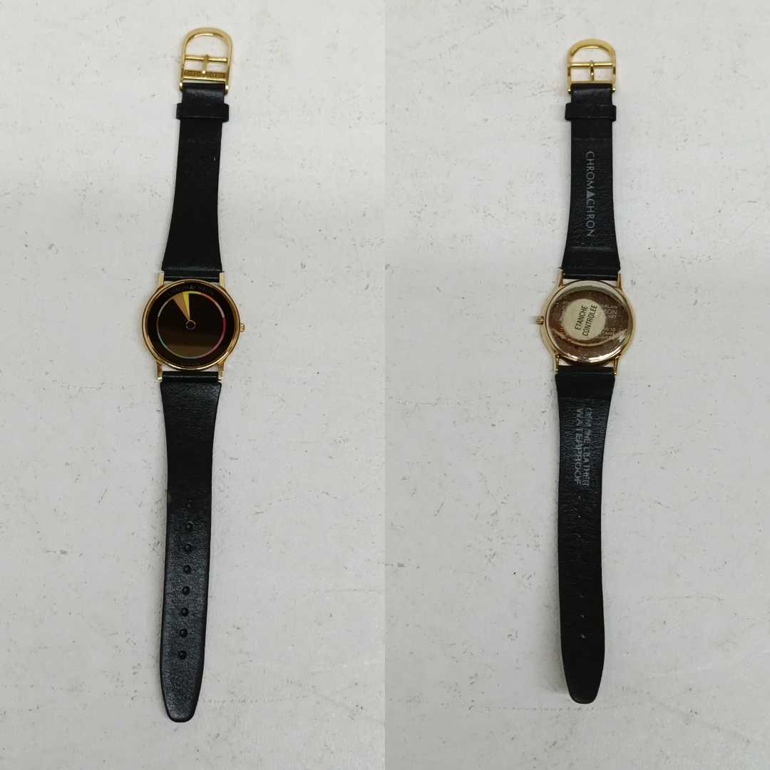 Q30 CHROM CHRON Швейцария производства кварц 613 587 наручные часы красочный циферблат часы 