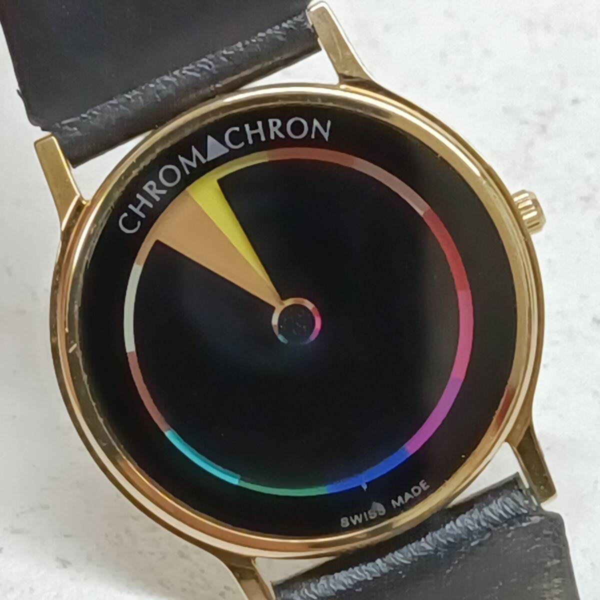 Q30 CHROM CHRON Швейцария производства кварц 613 587 наручные часы красочный циферблат часы 