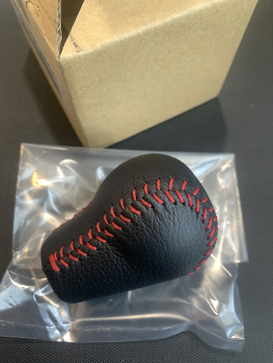 ホンダ純正用品 革巻き赤ステッチシフトノブ 未使用_画像3