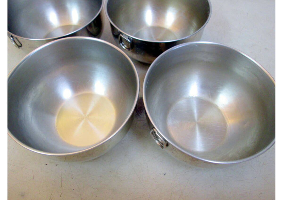 《510143》ボウル / 業務用 深ボウル ステンレス 寿金属 ベルサイユ 外径約20.5cm 高さ約11cm【4点】製菓 和菓子 洋菓子_画像4