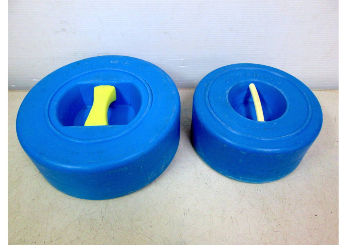 《511030》漬物石 ② / つけもの 重石 約6&9kg アロン 青【2点】_画像1