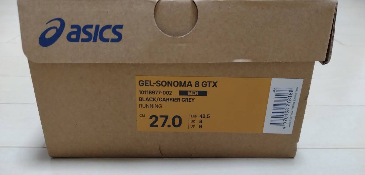 ASICS アシックス GEL-SONOMA 8 GTX ゲルソノマ 8 ゴアテックス 黒 9.0 27.0cm USED 美品_画像10