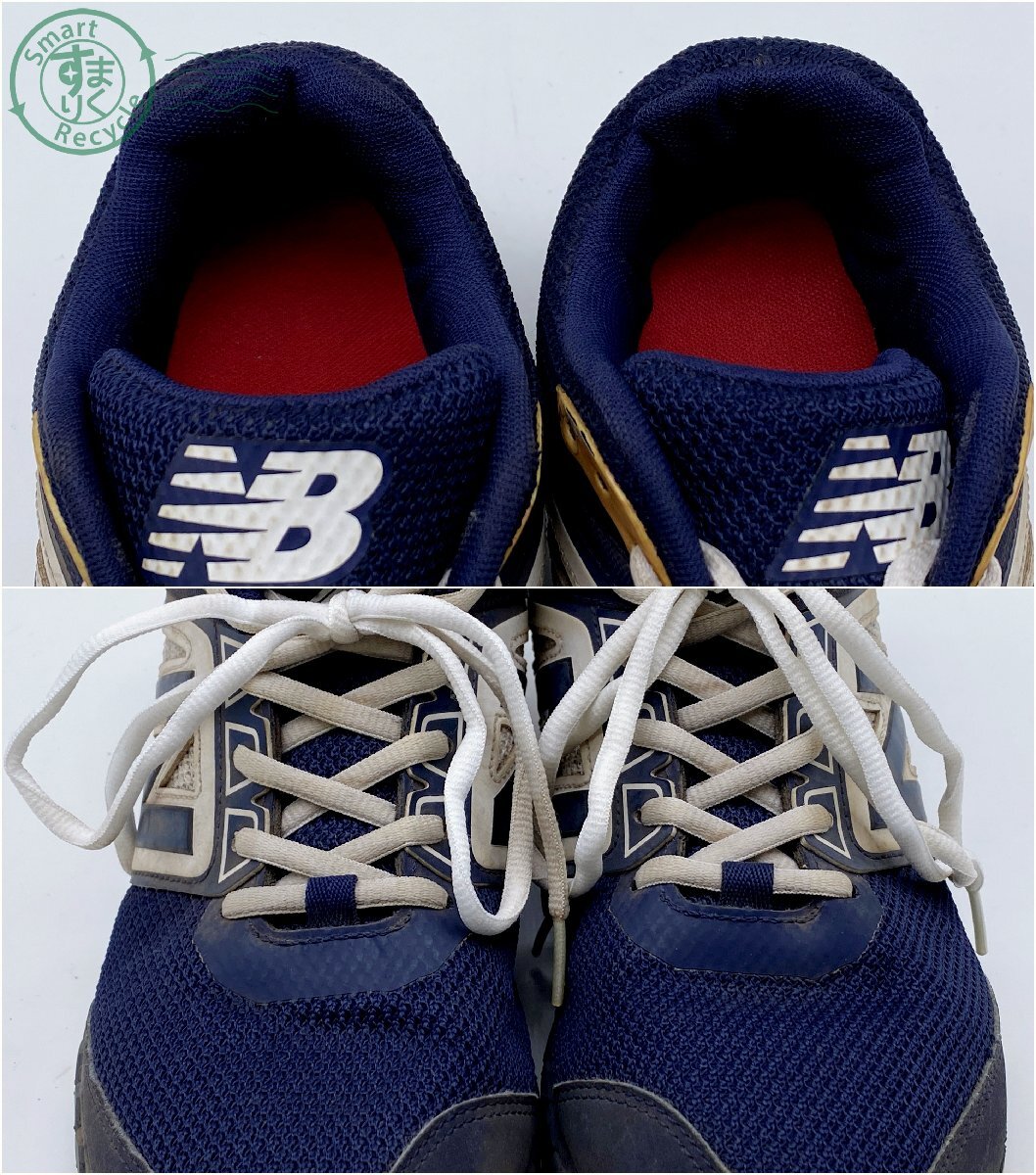 BK0704785 * NEW BALANCE 26.5cm New balance T3000 спортивные туфли low cut бег обувь оттенок голубого мужской б/у товар used товар 16