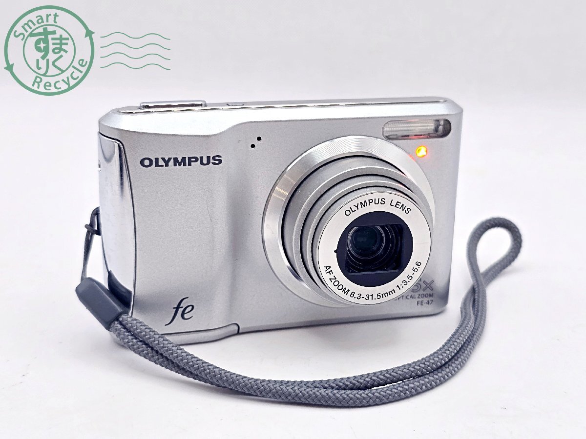 BK0603325　☆ OLYMPUS オリンパス FE-47 コンパクトデジタルカメラ デジカメ シルバー系 電池式 カメラ 現状品 中古_画像1