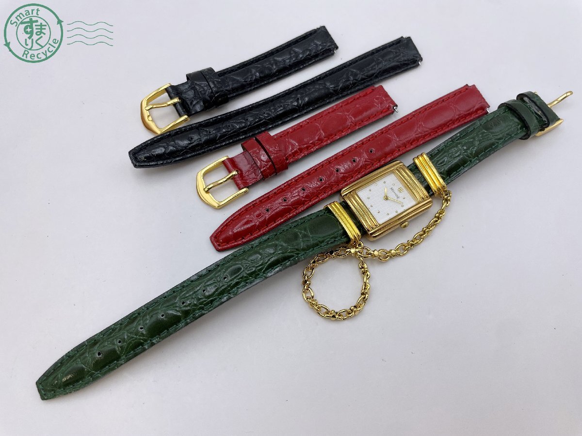 BK0603274　△MILANESE ミラネーゼ クォーツ アナログ スクエア ゴールド系 レディース 腕時計 純正ベルト 2針 白文字盤 不動 中古_画像7