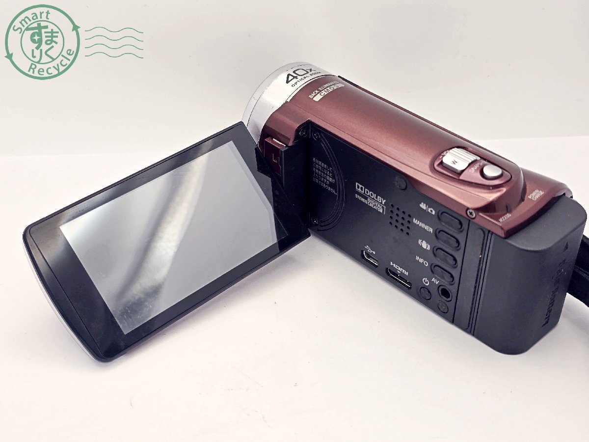 BK0603605　☆ JVC ケンウッド KENWOOD Everio GZ-E117-R エブリオ デジタルビデオカメラ バッテリー付き カメラ 中古_画像7