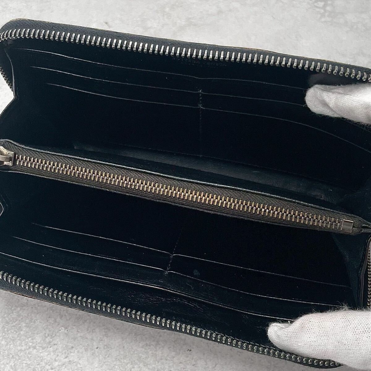 BOTTEGA VENETA Bottega Veneta крокодил длинный кошелек раунд застежка-молния раунд Zip экзотический кожа Zippy бумажник 