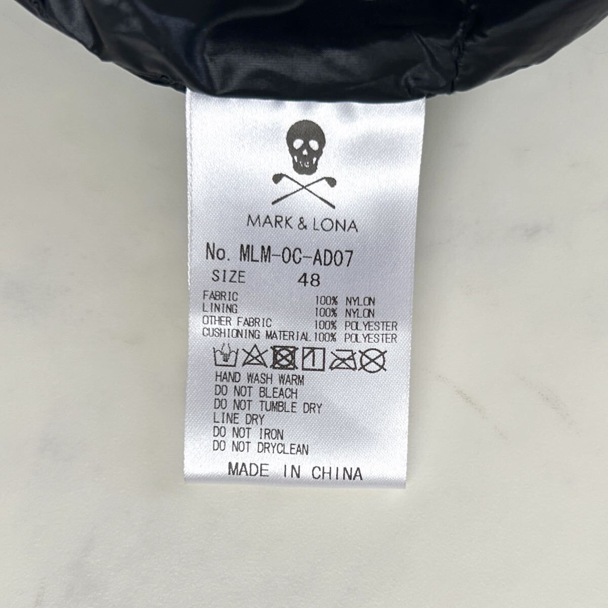 未使用に近い 希少XL相当 MARK&LONA マークアンドロナ メンズ ダウンジャケット 近年モデル 総柄 ダブルジップ スカル ブルゾン ゴルフ _画像7
