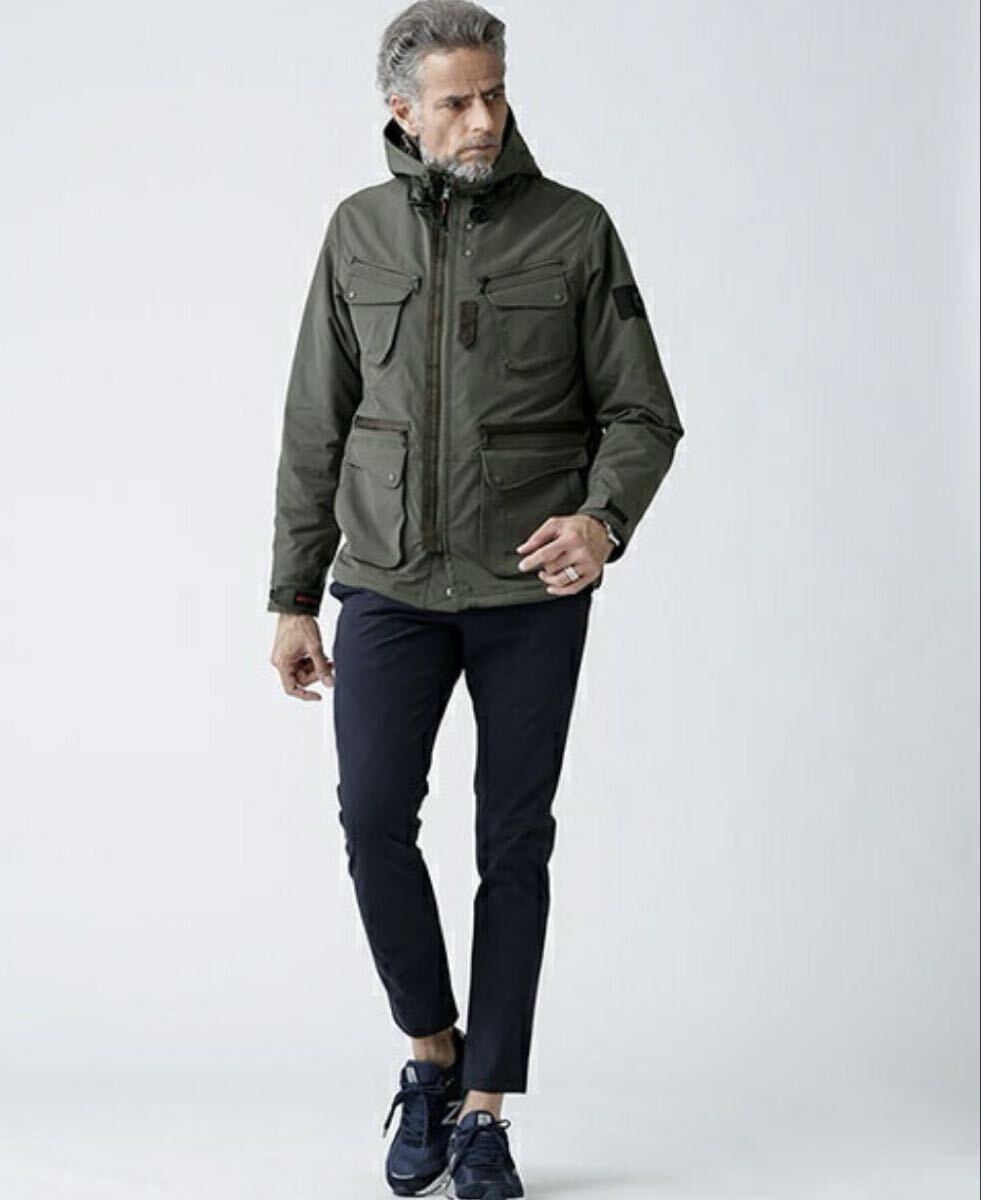 新品タグ付 BRIEFING ブリーフィング ナノユニバース 別注 マウンテンパーカー メンズ コラボ ジャケット カーキ フード サーモ ブルゾン _画像2