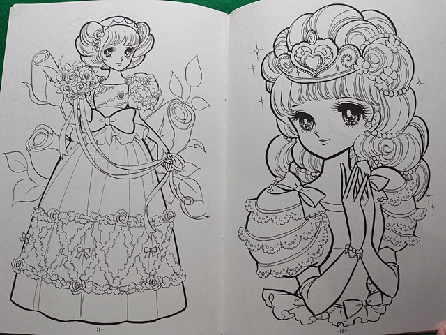 ショウワのぬりえ ドレスがいっぱい おひめさま あいかわ敬■昭和 レトロ ショウワノート 当時物 デッドストック■A-1_画像5